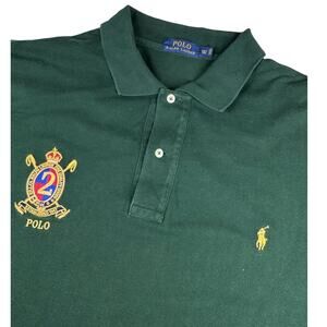 Ralph Lauren Polo Crest‎ Shirt Men’s Size 2XLT Green Short Sleeve Preppy Style